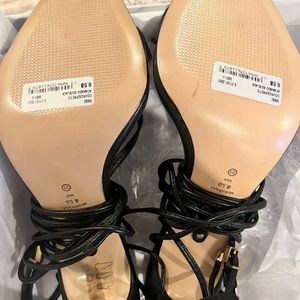 Schutz Vikki black leather heel 8.5